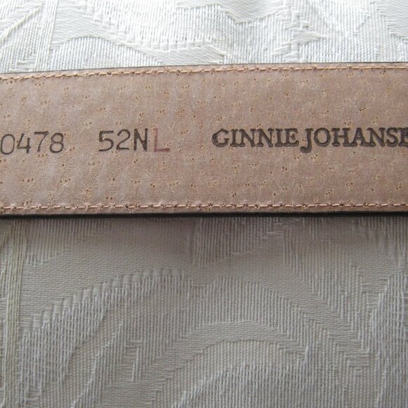 Ginnie Johansen Womens Brown Leather Coverd Buckle 35" Belt Snake Pattern - Picture 5 of 5